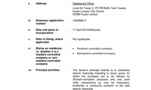 Midciti Sukuk - Principal Terms and Conditions - IslamicMarkets.com