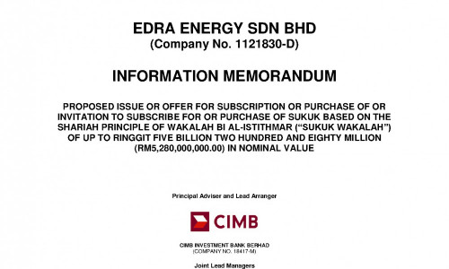 Edra Energy IMTN Sukuk RM5.280 Billion - Information Memorandum 